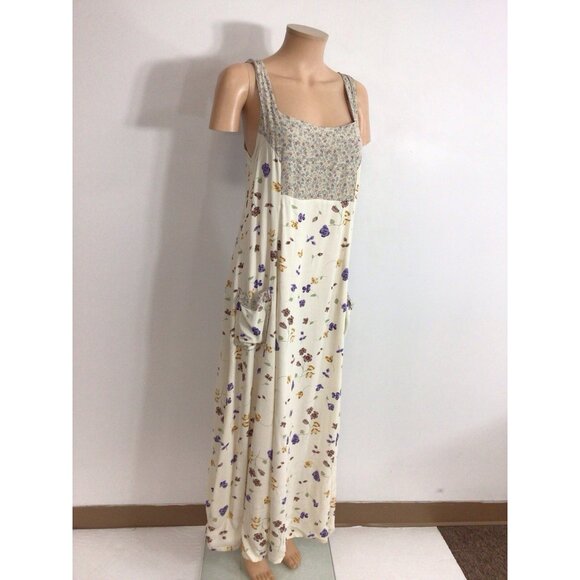 TT Mar Vintage Floral Dress Cottage Core Womens Medium - Picture 7 of 9